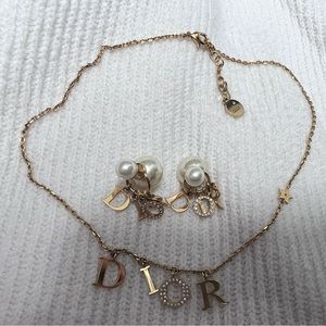 Christian Dior necklace and earrings.